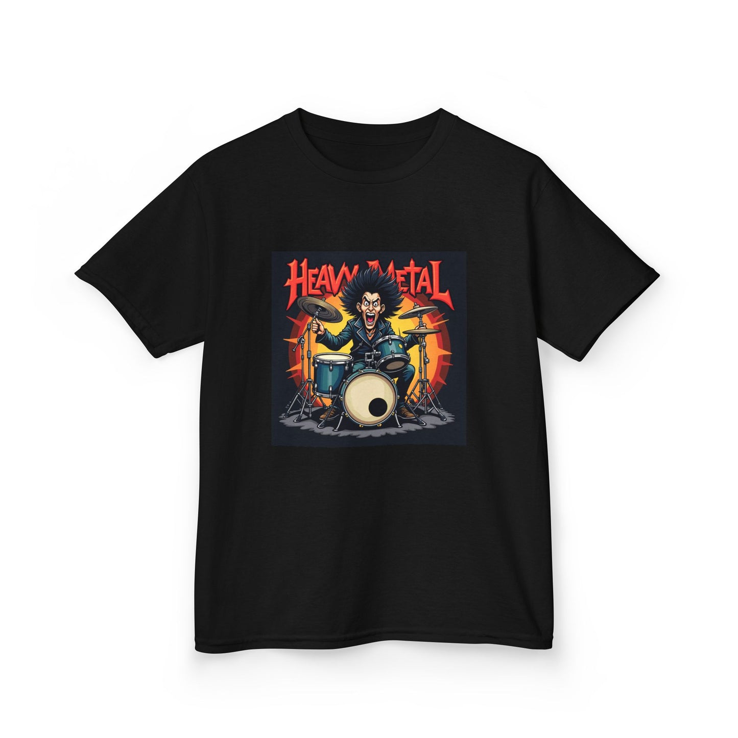 Kids Heavy Metal Drummer T-Shirt
