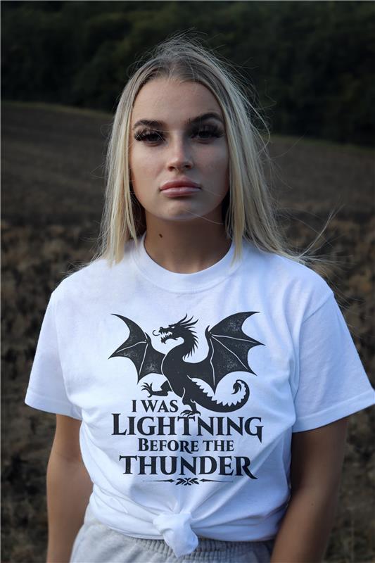 I Was Lightning Before the Thunder" Dragon Design