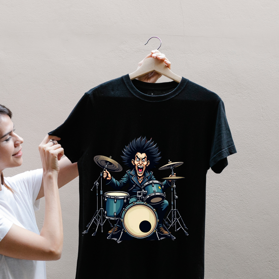 Kids Heavy Metal Drummer T-Shirt