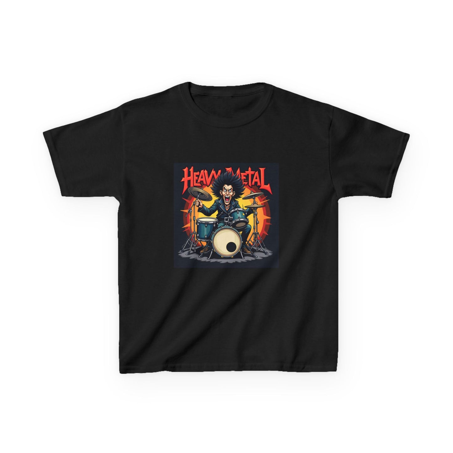 Kids Heavy Metal Drummer T-Shirt